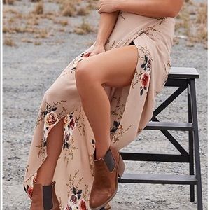 Boho style tie skirt